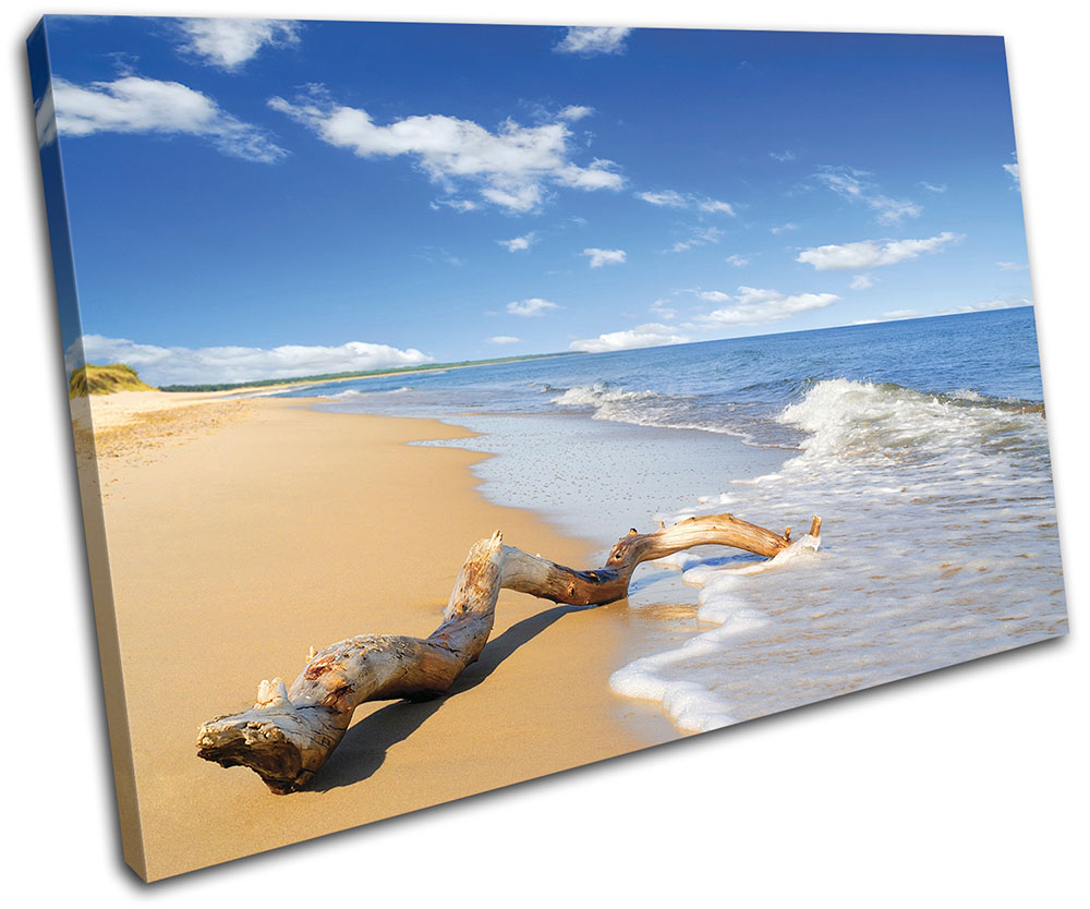 Sunset Seascape Beach MULTI CANVAS WALL ART Picture Print VA 