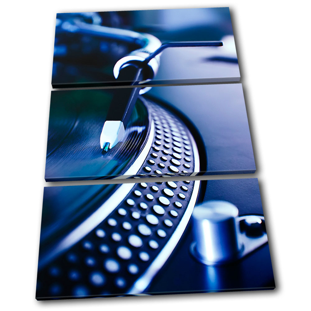 Decks Turntables DJ Club TREBLE Leinwand Wand Kunst Bild ...