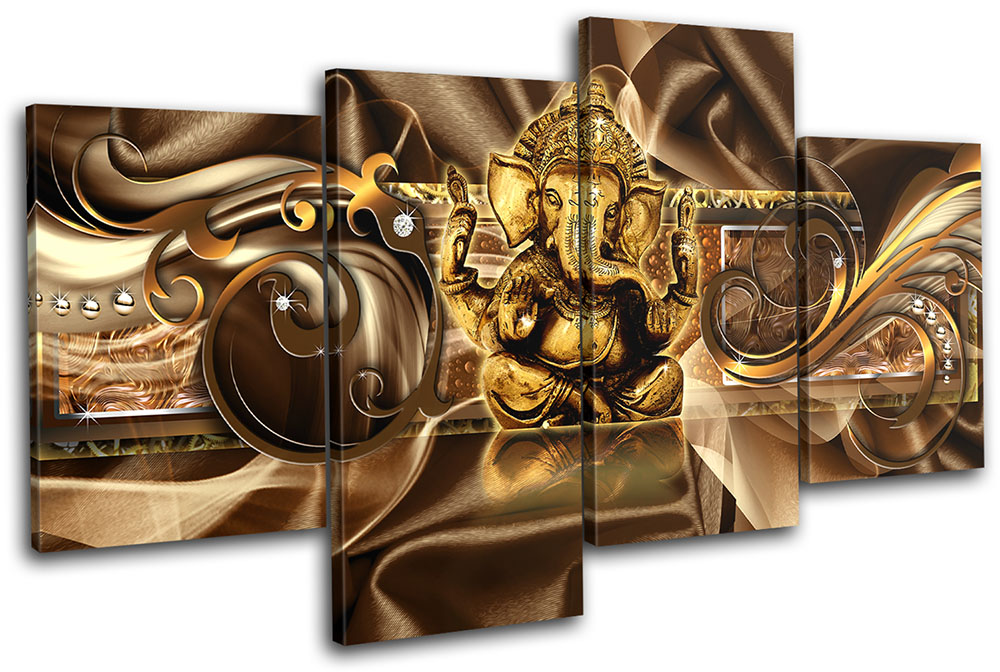 Modern Ganesh Abstract Multi Canvas Wall Art Picture Print Va Ebay