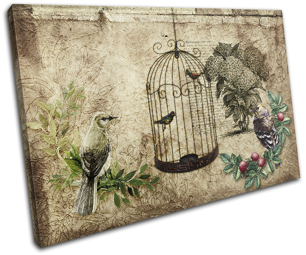 Gardening Shabby Chic Picture SINGLE CANVAS WALL ART Print 