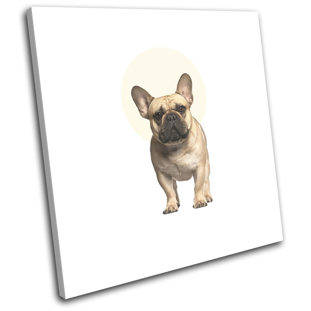 French Bulldog Modern Abstract Animals SINGLE CANVAS WALL ART Picture