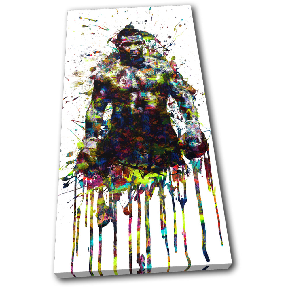 Mike Tyson Boxer Boxing Colourful Sports Single Canvas Wall Art Picture Print Ebay