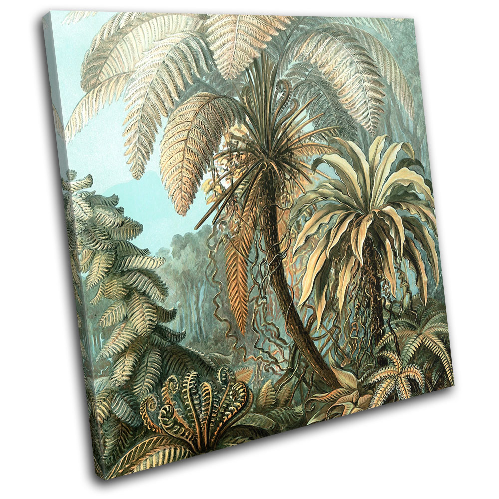 Botanical Tropical Vintage Floral Single Canvas Wall Art Picture Print Ebay