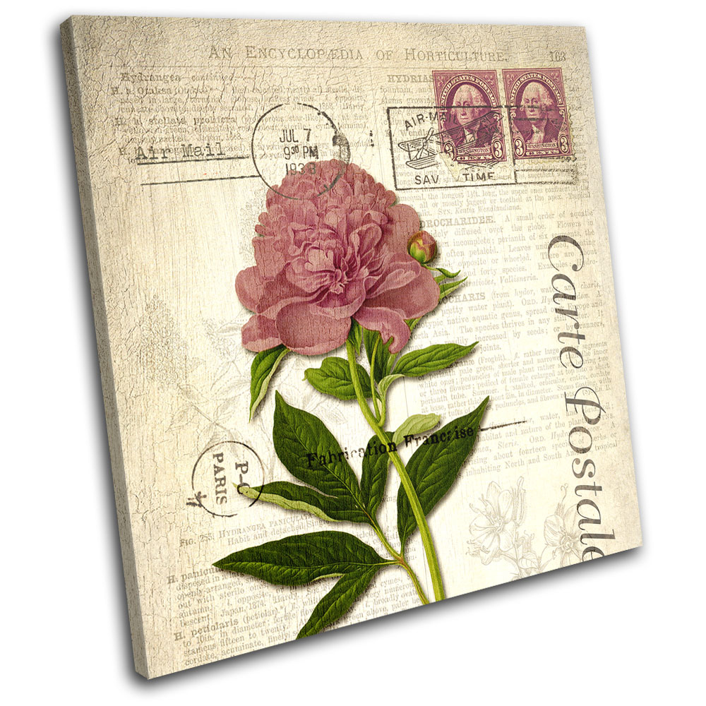 Rose Petals Shabby Chic SINGLE CANVAS WALL ART Picture Print