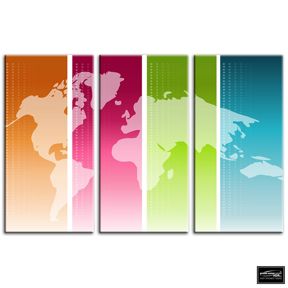 Abstract Funky Design   BOX FRAMED CANVAS ART Picture HDR 280gsm