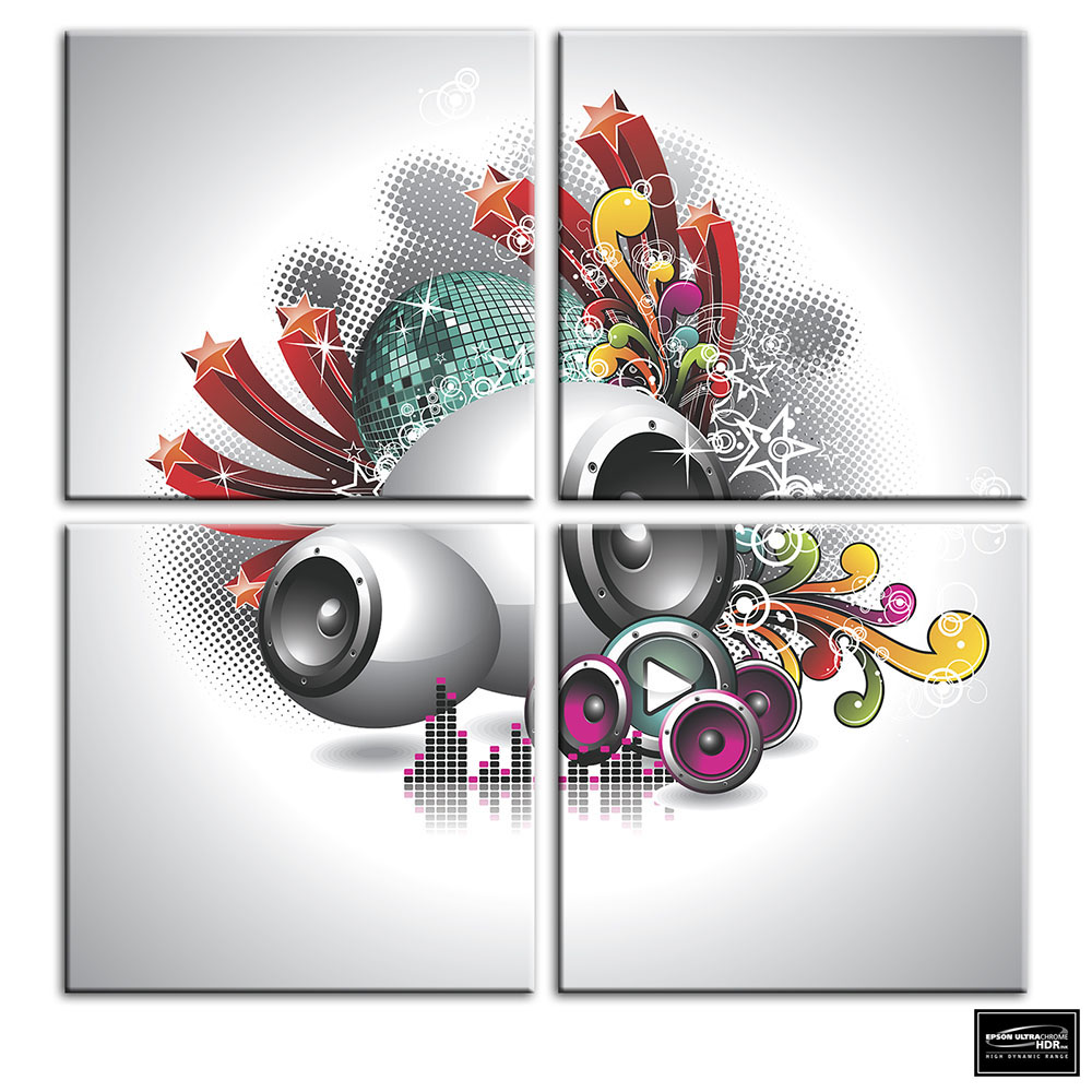 Abstract Flowers   Illustration BOX FRAMED CANVAS ART Picture HDR 280gsm 